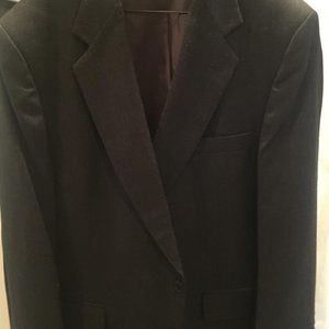 Stafford Worsted Wool Mens Dress suit  Charcoal/Black Beautiful